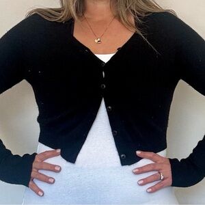Vince black cashmere shrug sweater